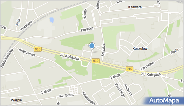 Będzin, Stawowa, mapa Będzin