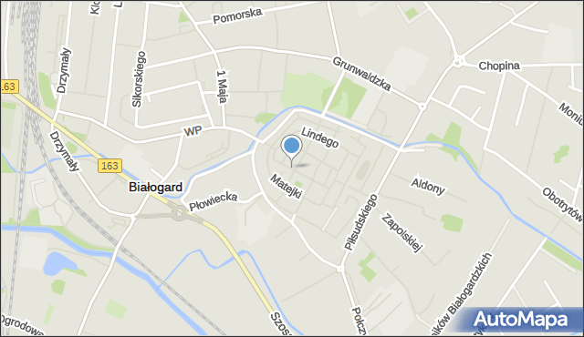 Białogard, Staromiejska, mapa Białogard