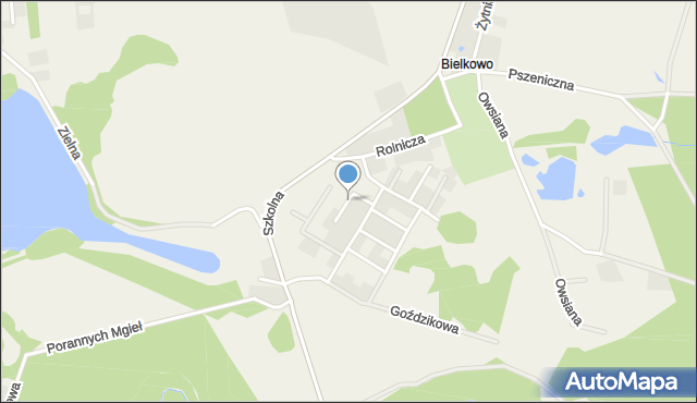 Bielkowo gmina Kolbudy, Storczykowa, mapa Bielkowo gmina Kolbudy