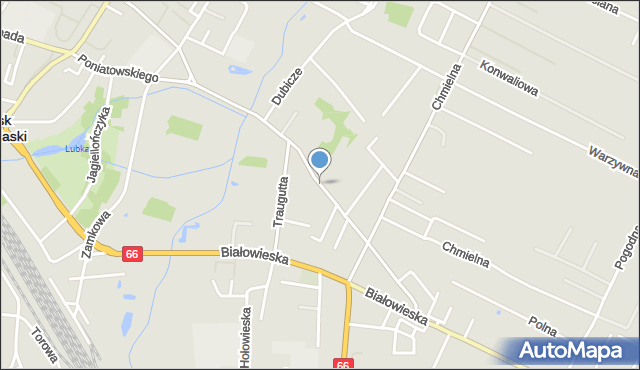 Bielsk Podlaski, Stefana Batorego, mapa Bielsk Podlaski