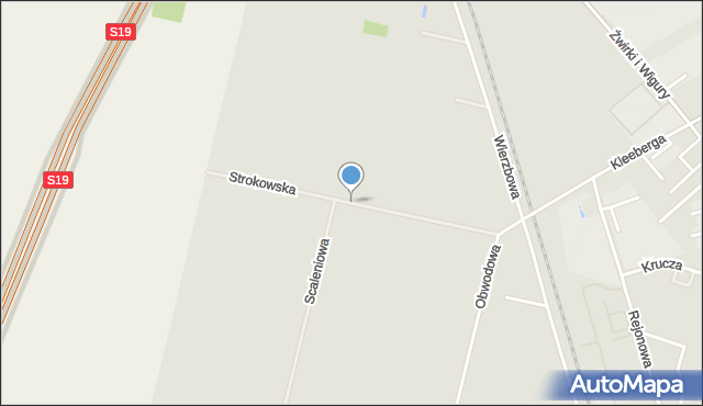 Bielsk Podlaski, Strokowska, mapa Bielsk Podlaski