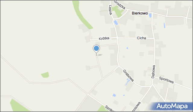 Bierkowo, Strumykowa, mapa Bierkowo