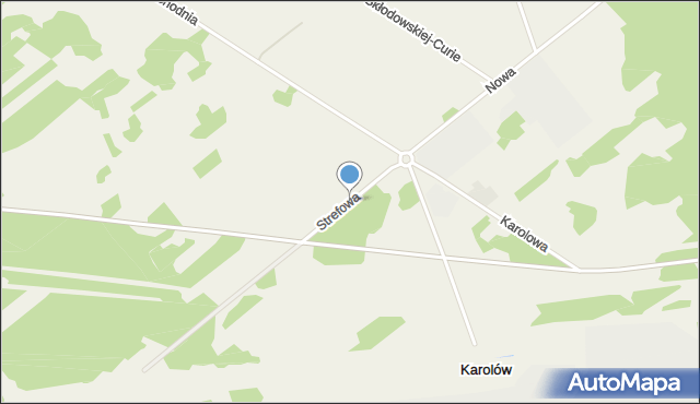 Bogumiłów gmina Kleszczów, Strefowa, mapa Bogumiłów gmina Kleszczów