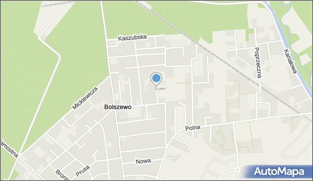 Bolszewo, Stolarska, mapa Bolszewo