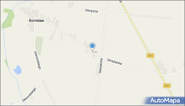 Bonisław gmina Gozdowo, Strażacka, mapa Bonisław gmina Gozdowo
