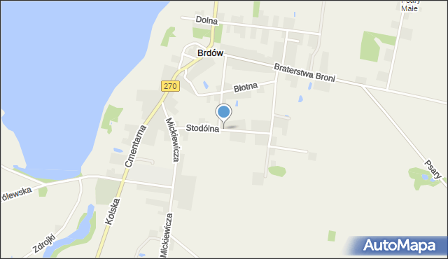 Brdów, Stodólna, mapa Brdów