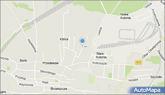 Brzeszcze, Stefczyka, mapa Brzeszcze