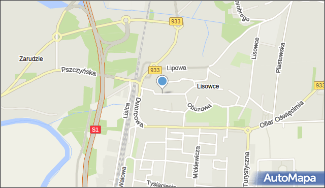 Brzeszcze, Storczykowa, mapa Brzeszcze