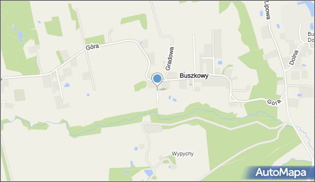 Buszkowy, Strumykowa, mapa Buszkowy