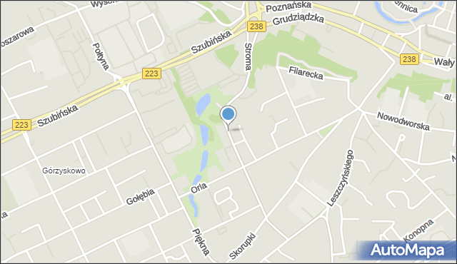 Bydgoszcz, Stroma, mapa Bydgoszczy