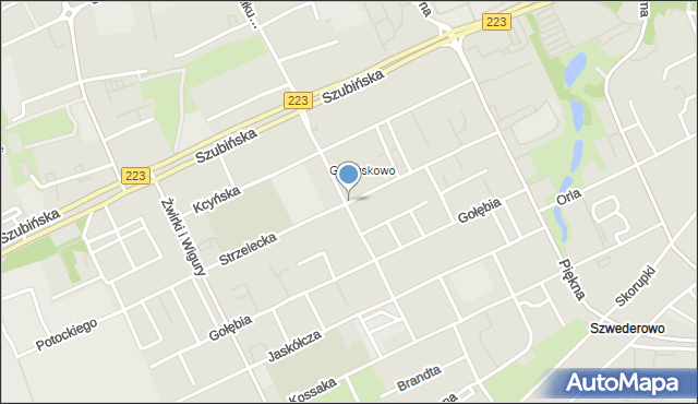 Bydgoszcz, Strzelecka, mapa Bydgoszczy