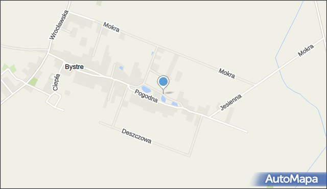 Bystre gmina Oleśnica, Stawowa, mapa Bystre gmina Oleśnica