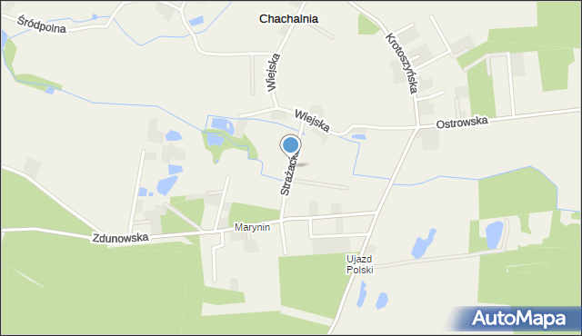 Chachalnia, Strażacka, mapa Chachalnia