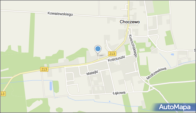 Choczewo, Stara Kuźnia, mapa Choczewo