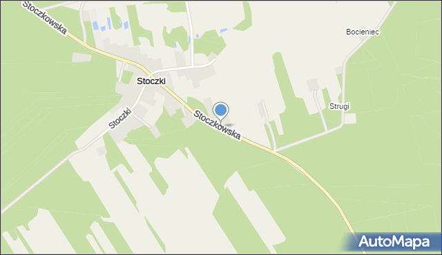 Chojne, Stoczkowska, mapa Chojne