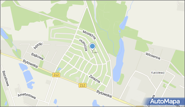 Chojnice, Stalowa, mapa Chojnic