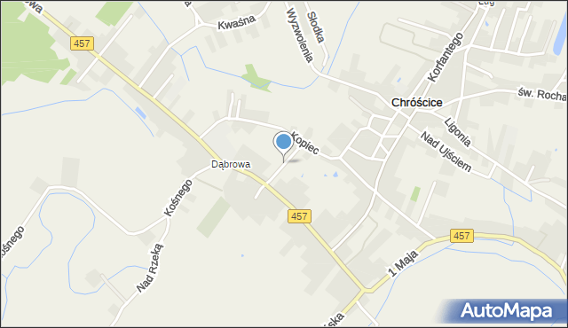 Chróścice, Strażacka, mapa Chróścice