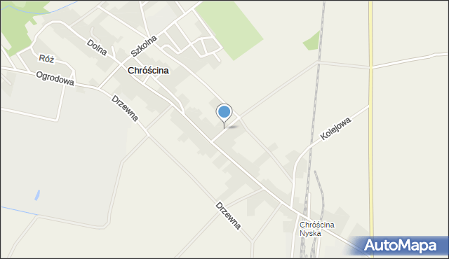 Chróścina gmina Skoroszyce, Stawowa, mapa Chróścina gmina Skoroszyce