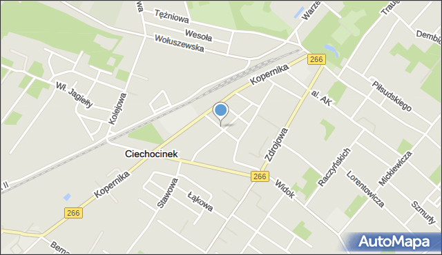 Ciechocinek, Strażacka, mapa Ciechocinek