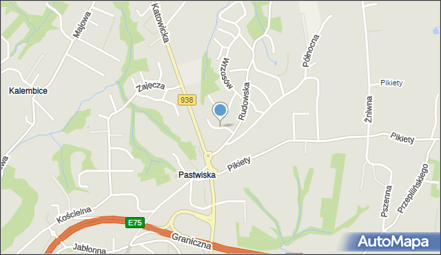 Cieszyn, Stokrotek, mapa Cieszyna