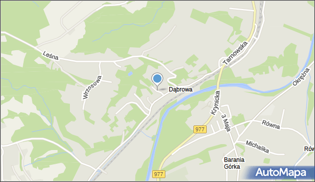 Ciężkowice powiat tarnowski, Stroma, mapa Ciężkowice powiat tarnowski