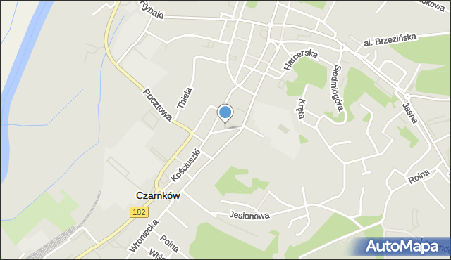 Czarnków, Strumykowa, mapa Czarnków