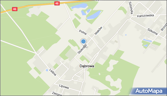 Dąbrowa powiat opolski, Stokrotki, mapa Dąbrowa powiat opolski