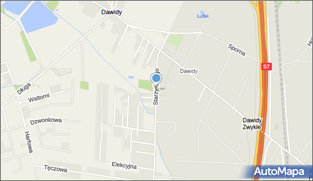 Dawidy gmina Raszyn, Starzyńskiego, mapa Dawidy gmina Raszyn