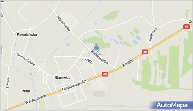 Dęblin, Staromiejska, mapa Dęblin