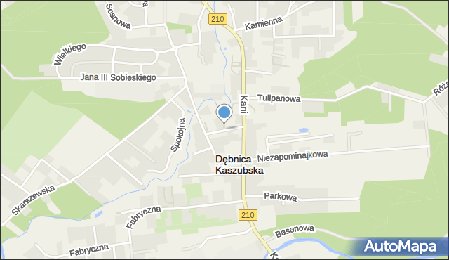 Dębnica Kaszubska, Strażacka, mapa Dębnica Kaszubska