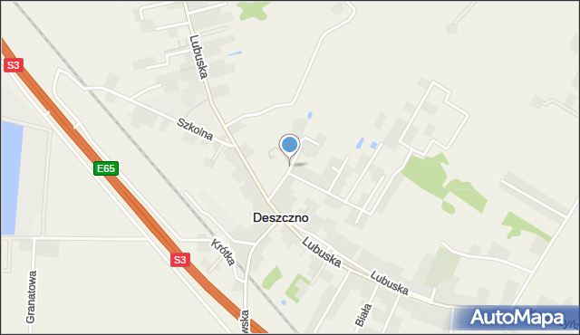 Deszczno, Strażacka, mapa Deszczno