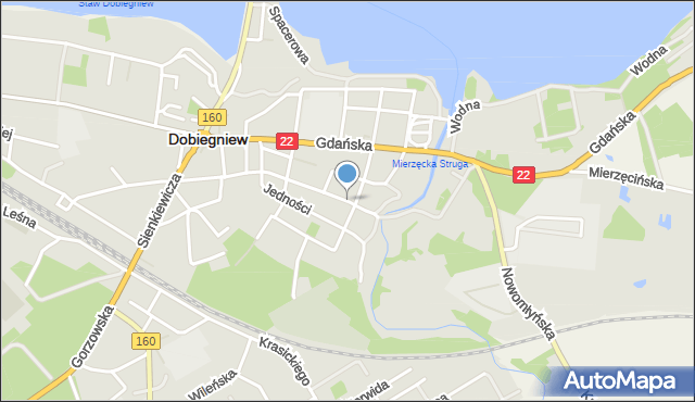Dobiegniew powiat strzelecko-drezdenecki, Staszica Stanisława, mapa Dobiegniew powiat strzelecko-drezdenecki