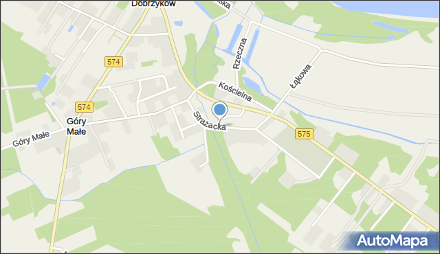 Dobrzyków, Strażacka, mapa Dobrzyków