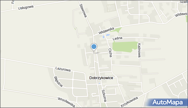 Dobrzykowice, Stawowa, mapa Dobrzykowice