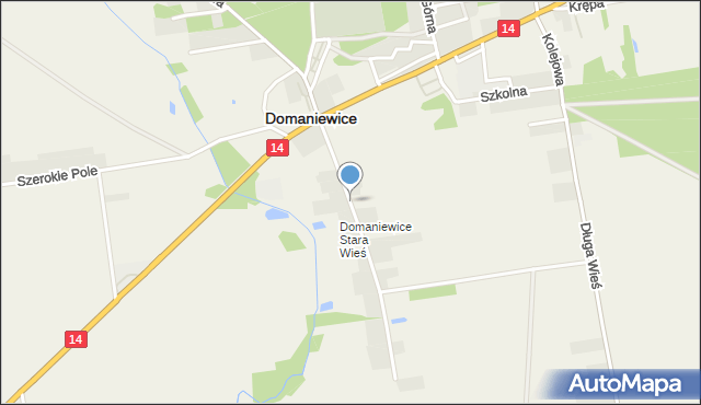 Domaniewice powiat łowicki, Stara Wieś, mapa Domaniewice powiat łowicki