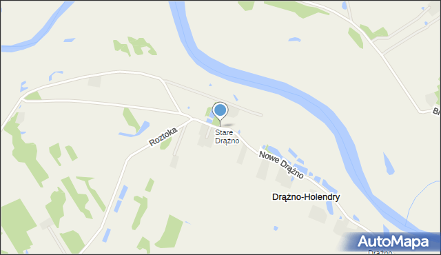 Drążno-Holendry, Stare Drążno, mapa Drążno-Holendry