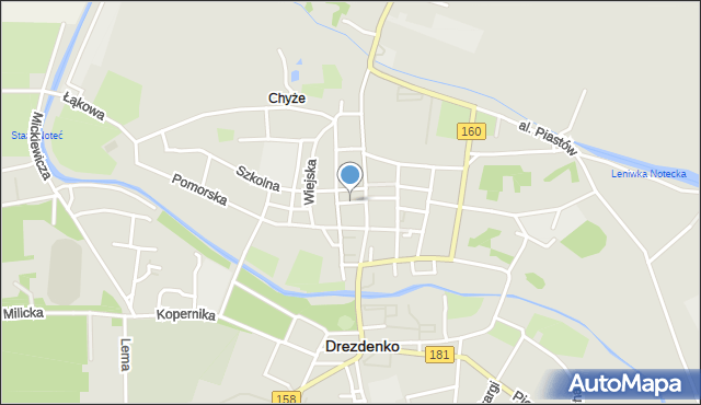 Drezdenko, Stary Rynek, mapa Drezdenko