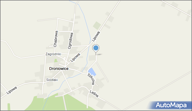 Droniowice, Stawowa, mapa Droniowice