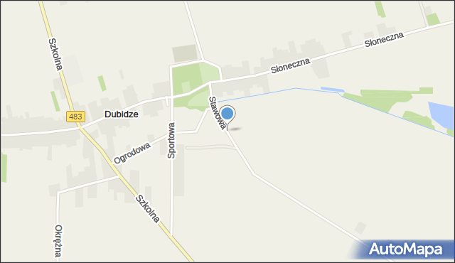 Dubidze, Stawowa, mapa Dubidze