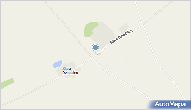 Dziedzice gmina Barlinek, Stara Dziedzina, mapa Dziedzice gmina Barlinek