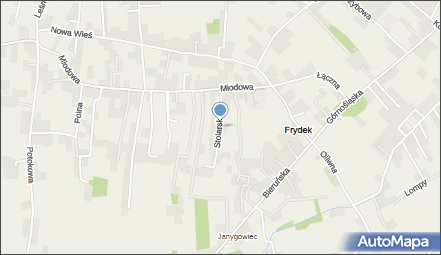 Frydek, Stolarska, mapa Frydek