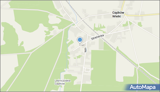 Gądków Wielki, Strumykowa, mapa Gądków Wielki