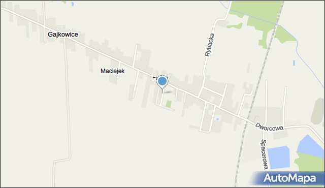 Gajkowice, Strażacka, mapa Gajkowice