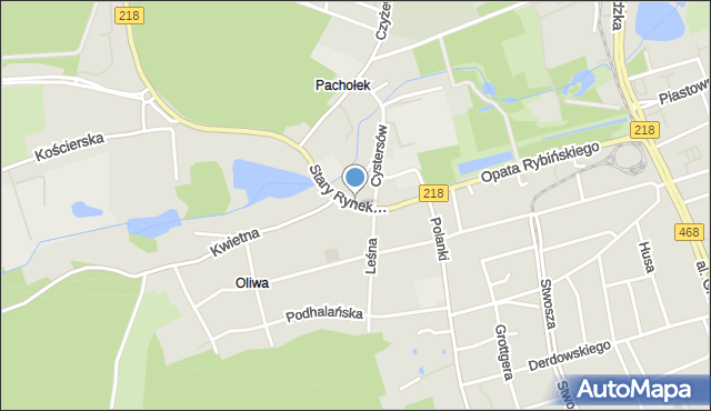 Gdańsk, Stary Rynek Oliwski, mapa Gdańska