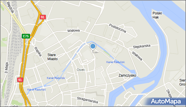 Gdańsk, Stare Domki, mapa Gdańska