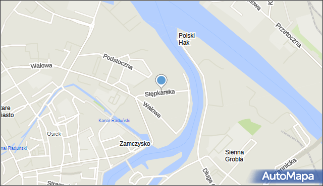 Gdańsk, Stępkarska, mapa Gdańska