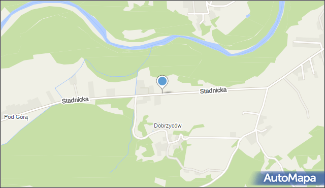 Gdów, Stadnicka, mapa Gdów