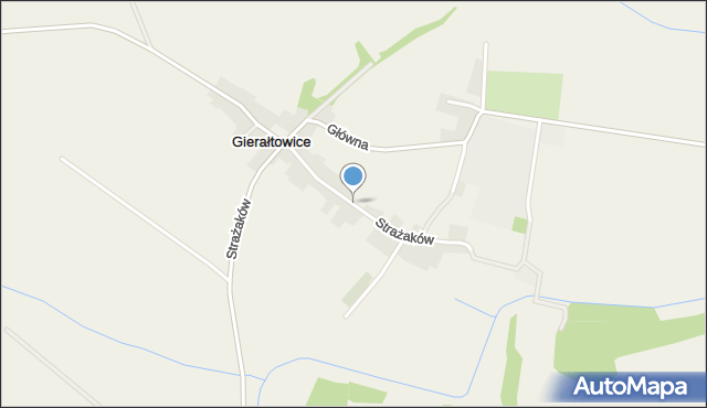 Gierałtowice gmina Reńska Wieś, Strażaków, mapa Gierałtowice gmina Reńska Wieś