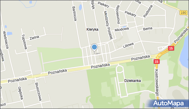 Gniezno, Storczykowa, mapa Gniezna