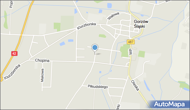 Gorzów Śląski, Stawowa, mapa Gorzów Śląski